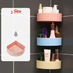 Triangle Bath And Kitchen Corner Rack Storage Shelf - Image 2