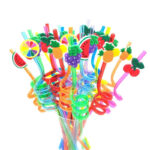 New 3D Fruit Shape Drinking Straws Reusable Straw - Image 4